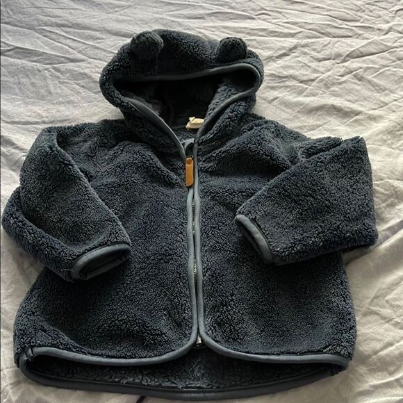 H&M  Fleece Bear Hoodie Size 12 months - Picture 1 of 3